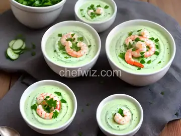 Chilled Cucumber Soup with Shrimp