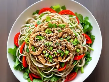 Chinese Cold Noodle Salad with Sesame Dressing