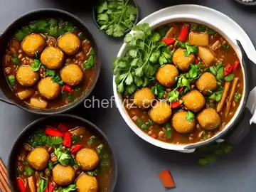 Chinese Fire Pot with Fish Balls