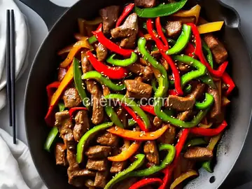 Chinese Pepper Steak (Stir-Fried Beef with Onions, Peppers, and Black Pepper Sauce) Recipe