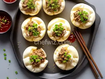 Chinese Steamed Buns with Barbecued Pork Filling