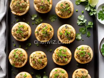 Chinese Style Stuffed Mushrooms