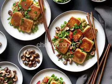 Chinese Turnip Cake With Sausage, Bacon, and Mushrooms (Law Bok Gow)