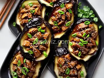 Chinese-style Steamed Eggplant with Soy Sauce and Sesame Oil Recipe