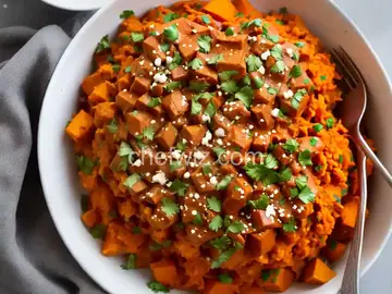 Chipotle Smashed Sweet Potatoes