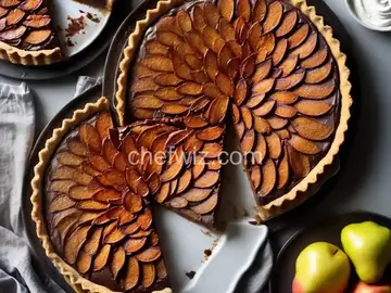 Chocolate-Almond Pear Tart