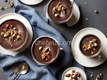 Chocolate Budino With Candied Walnuts