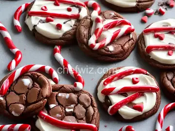 Chocolate Candy Cane Cookies