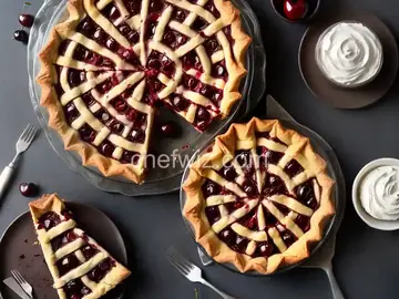 Chocolate-Cherry Lattice Slab Pie