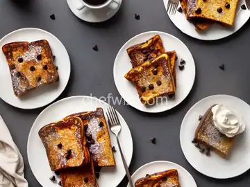Chocolate Chip-Date French Toast