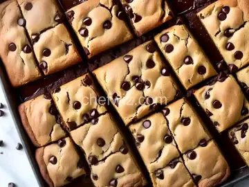 Chocolate Chip Fluffernutter Blondies