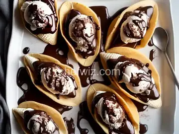 Chocolate-Covered Ice Cream Tacos