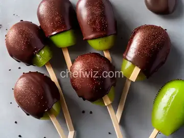 Chocolate Covered Kiwi Pops