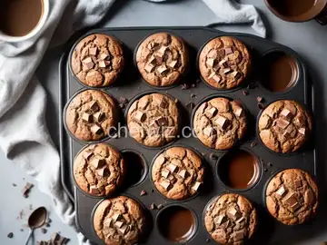 Chocolate Espresso Banana Muffins