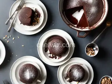Chocolate Lava Cake with Coconut and Almond