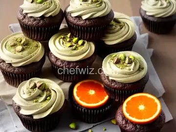 Chocolate-Orange Cupcakes with Pistachio Buttercream