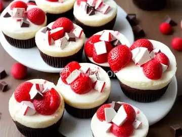 Chocolate Peppermint Cheesecake Bites