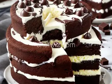 Chocolate and Vanilla Checkered Flag Cake