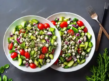 Chopped Greek Salad with Fresh Herbs Recipe