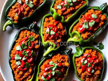 Chorizo Stuffed Poblano Peppers