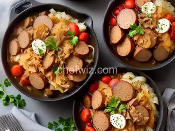 Choucroute Garnie à l'Alsacienne (Alsatian Braised Sauerkraut With Mixed Meats and Sausages) Recipe