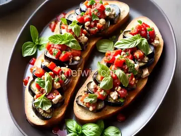 Chunky Eggplant Bruschetta