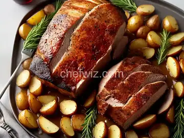 Cider-Brined Pork Roast with Potatoes and Onions