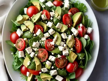 Cilantro, Avocado, Tomato, and Feta Salad