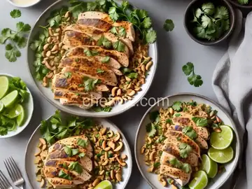 Cilantro Chicken with Peanuts