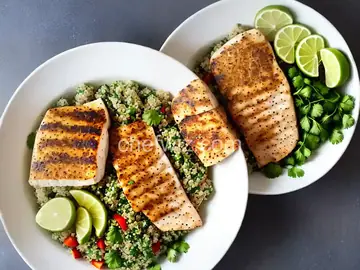 Cilantro-Lime Quinoa Bowl with Blackened Tilapia