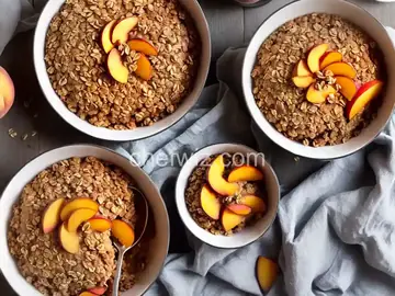 Cinnamon-Oat Peach Crisp