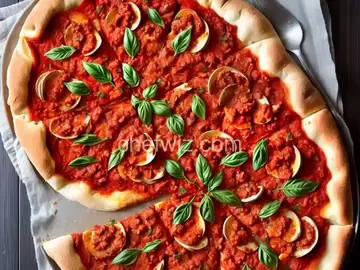 Clam Pizza with Red Sauce