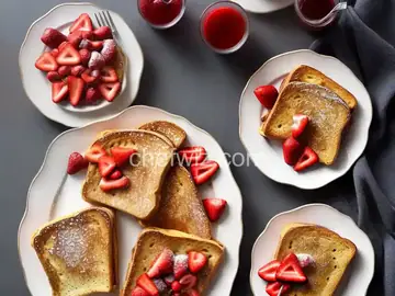 Classic French Toast with Strawberry Syrup