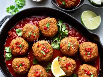 Coconut-Harissa Meatballs
