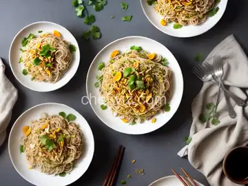 Coconut Rice Noodles with Ginger and Turmeric