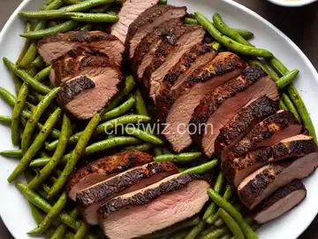 Coffee-Rubbed Pork Tenderloin with Green Beans