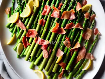 Cold Asparagus with Prosciutto and Lemon