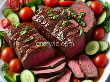 Cold Beef Tenderloin with Tomatoes and Cucumbers