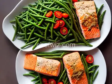 Cold Roast Salmon With Smashed Green Bean Salad