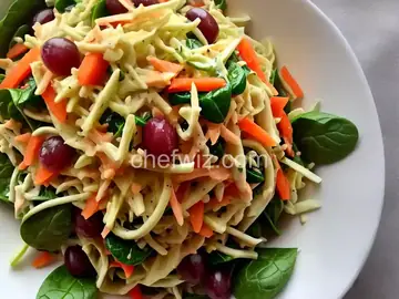 Coleslaw With Grapes and Spinach