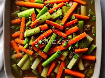 Confit of Leeks and Baby Carrots