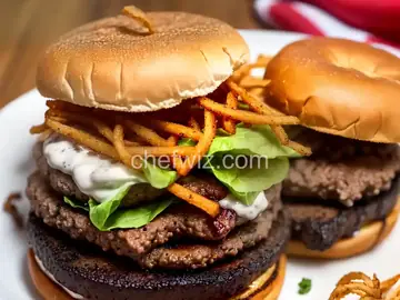 Copycat Red Robin Whiskey River BBQ Burger with Onion Straws