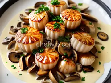 Coquilles St. Jacques (Scallops with Mushrooms in Cream Sauce)