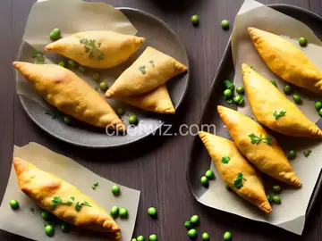 Corn and Pea Samosas in Caraway Seed Pastry