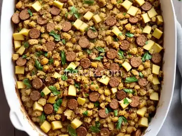 Cornbread Stuffing with Apples and Sausage