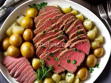 Corned Beef and Cabbage with Herb Buttered Potatoes