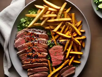Cornell Chicken with Grilled Steak Fries