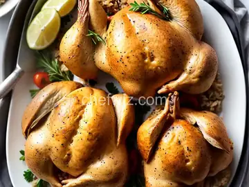 Cornish Game Hens with Rice Stuffing