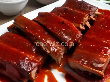 Costillitas de Puerco en Salsa Roja (spare ribs in red sauce)