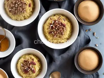Couscous Pudding with Caramelized Pecans